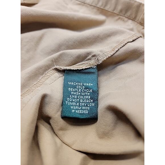 Lauren Jeans Co RALPH LAUREN Womens Sz 2 Dress Cotton Safari Tan Roll Tabs Belt - Picture 16 of 16